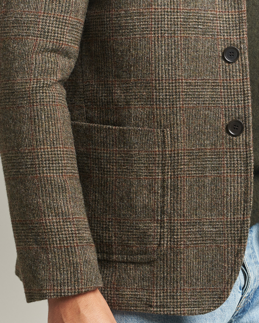 Heren | Blazers | Aspesi | Harris Tweed Blazer Brown Check