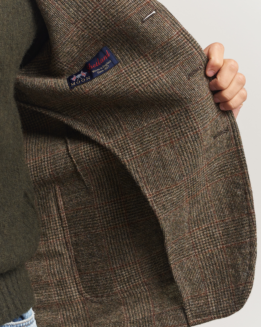 Heren | Blazers | Aspesi | Harris Tweed Blazer Brown Check
