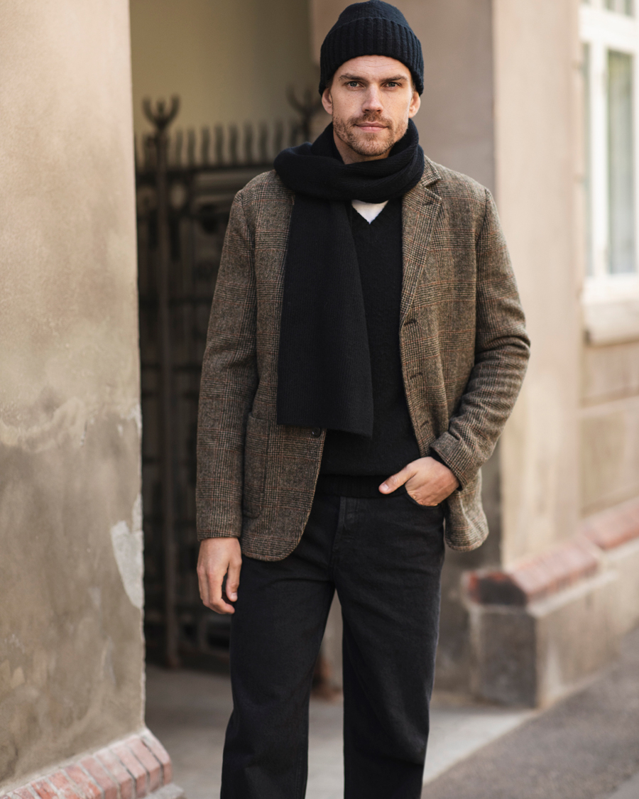 Heren | Blazers | Aspesi | Harris Tweed Blazer Brown Check