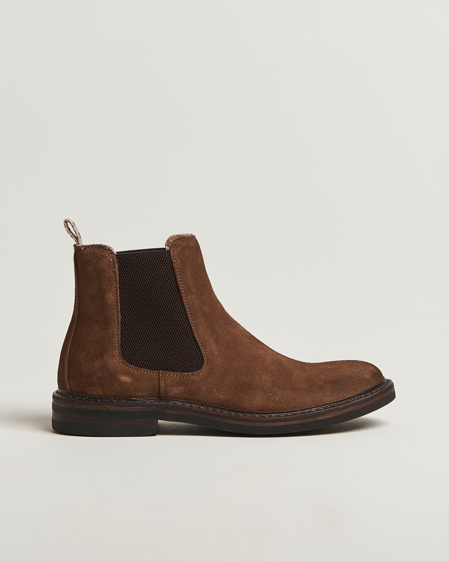 Heren | Laarzen | Astorflex | Bitflex Dainite Chelsea Boot Dark Khaki Suede