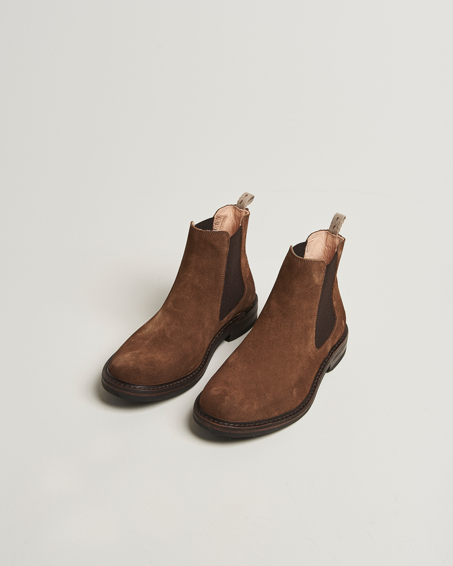 Heren | Laarzen | Astorflex | Bitflex Dainite Chelsea Boot Dark Khaki Suede