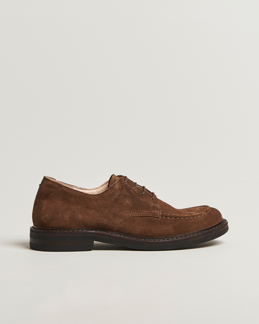 Heren | Derby schoenen | Astorflex | Carlflex Moc Toe Dark Khaki Suede
