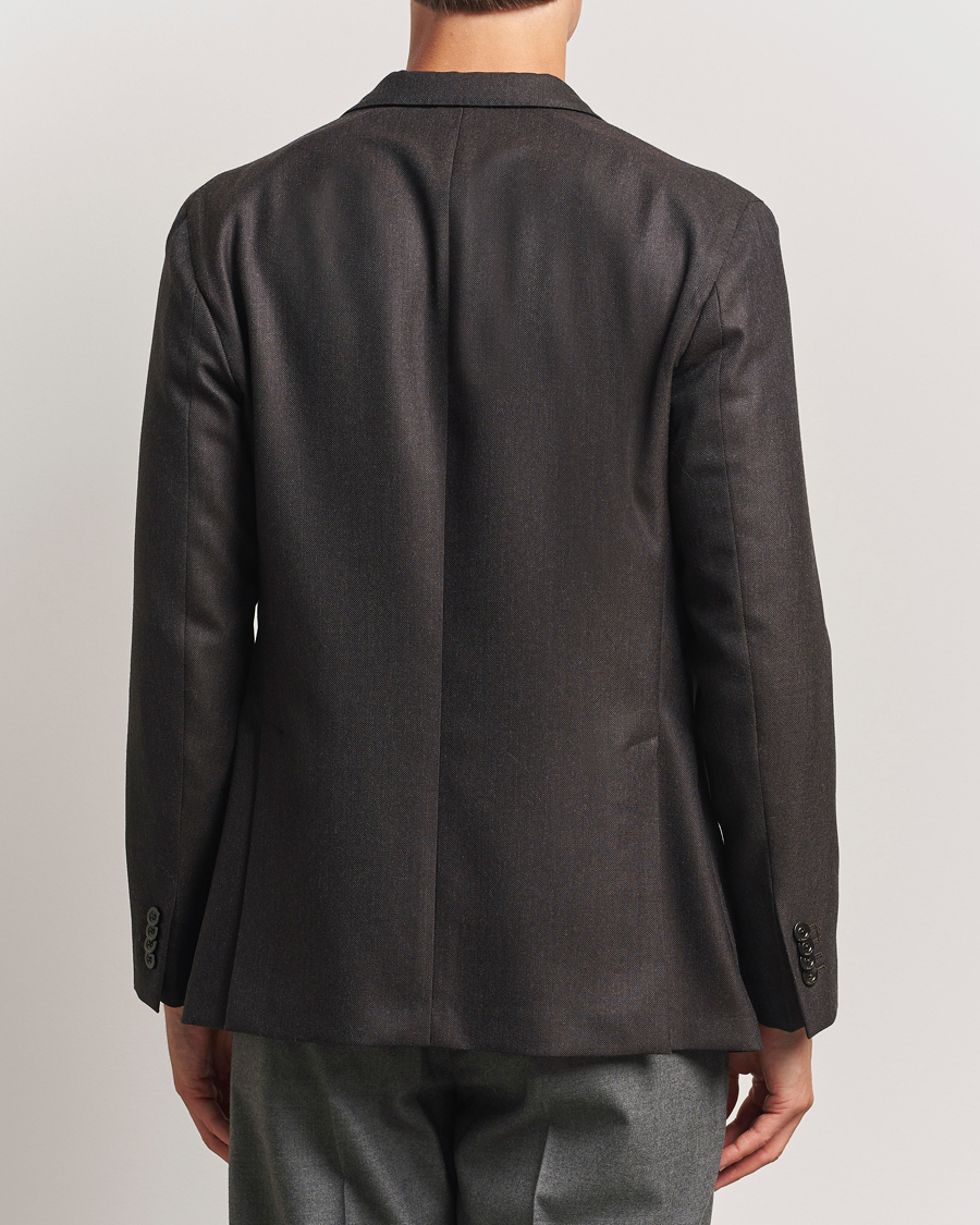 Heren | Blazers | Boglioli | K Jacket Wool Hopsack Blazer Dark Brown