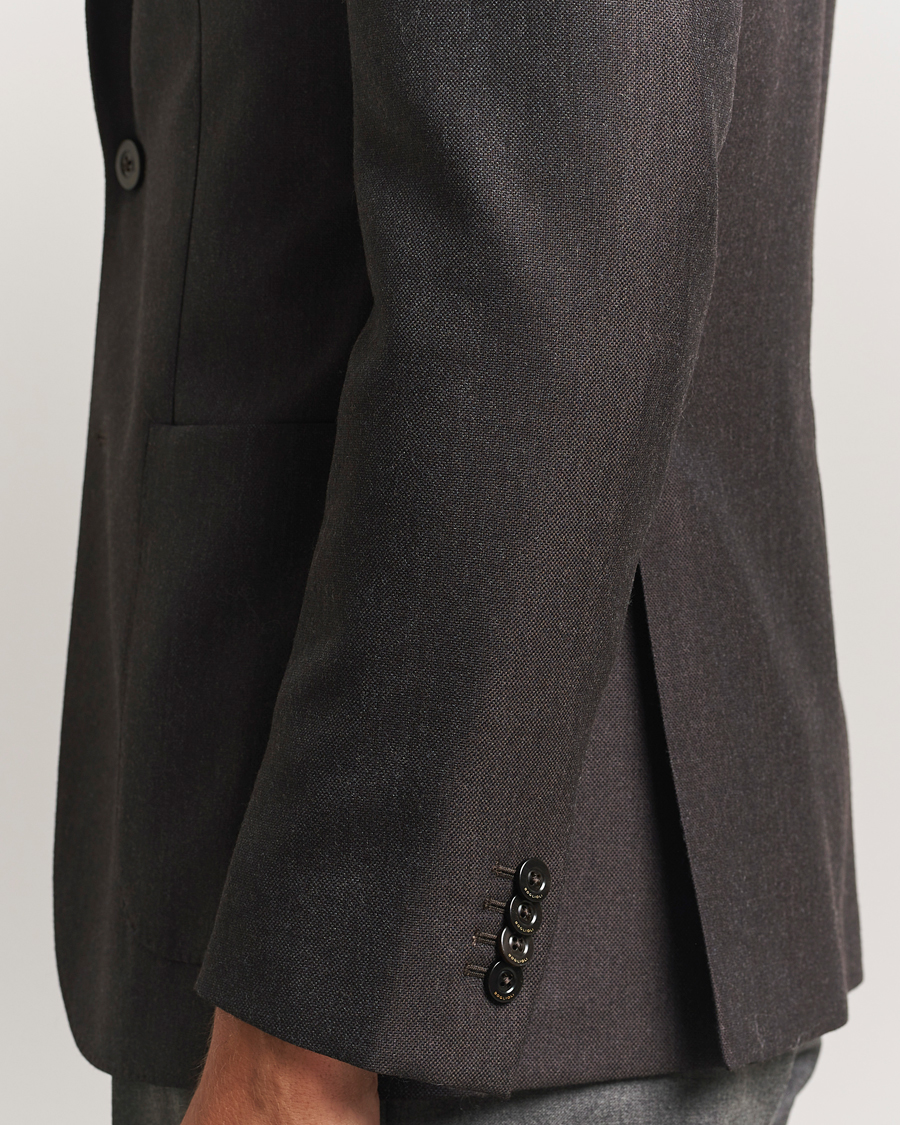 Heren | Blazers | Boglioli | K Jacket Wool Hopsack Blazer Dark Brown