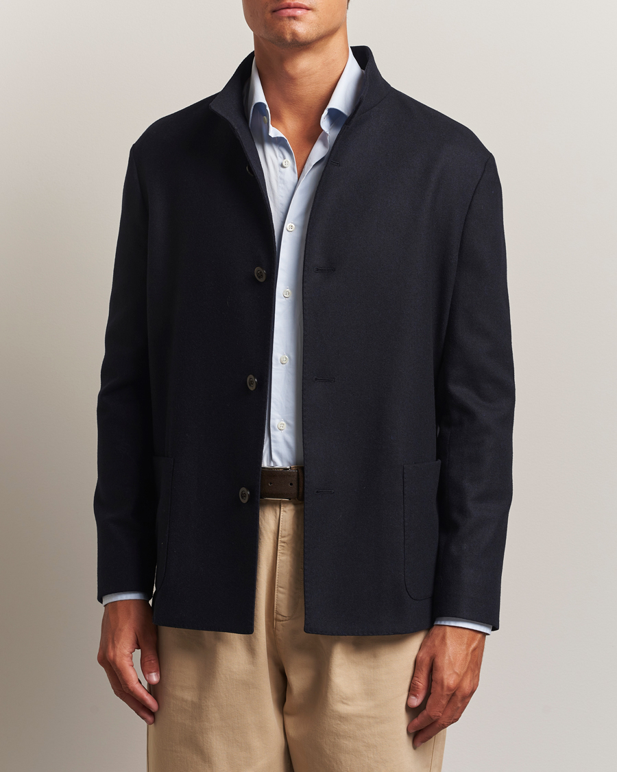 Heren | Jassen | Boglioli | Flannel Painter Jacket Navy