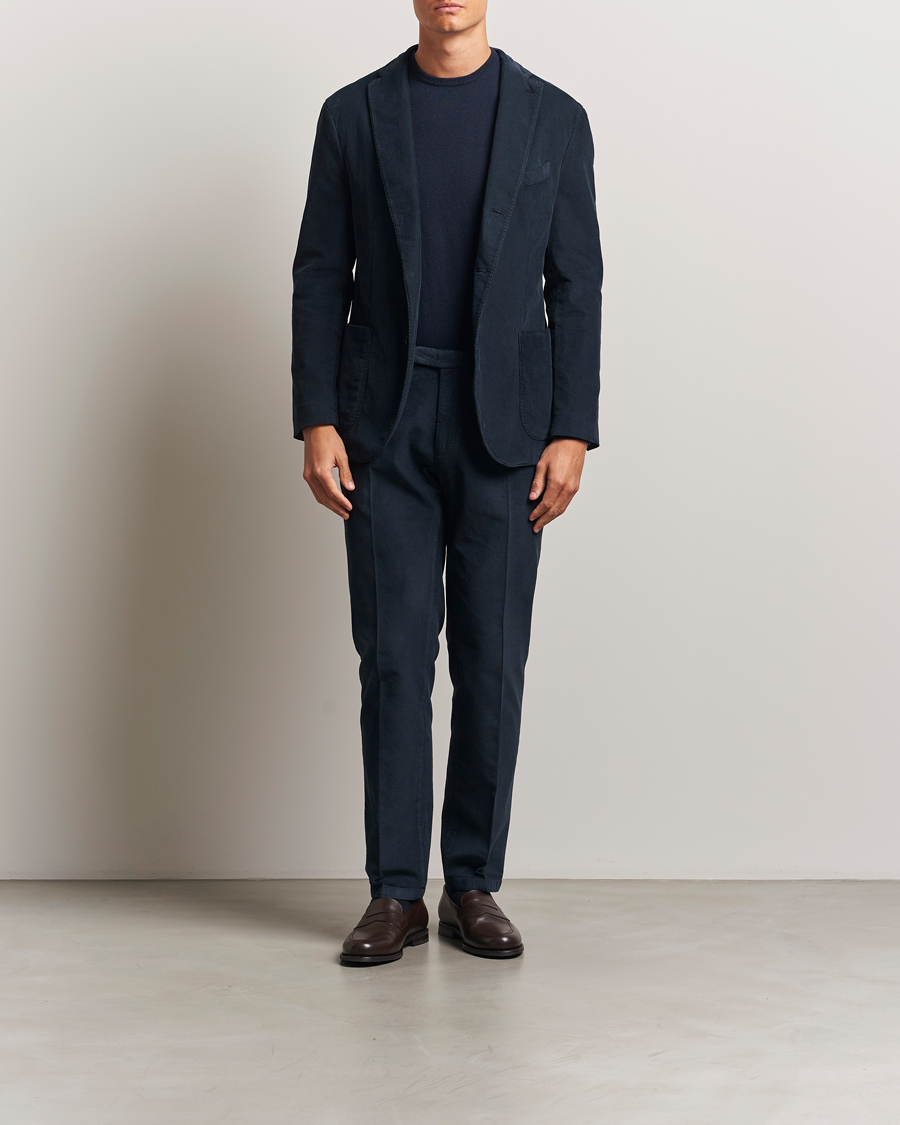 Heren | Pakken | Boglioli | K Jacket Baby Corduroy Suit Navy