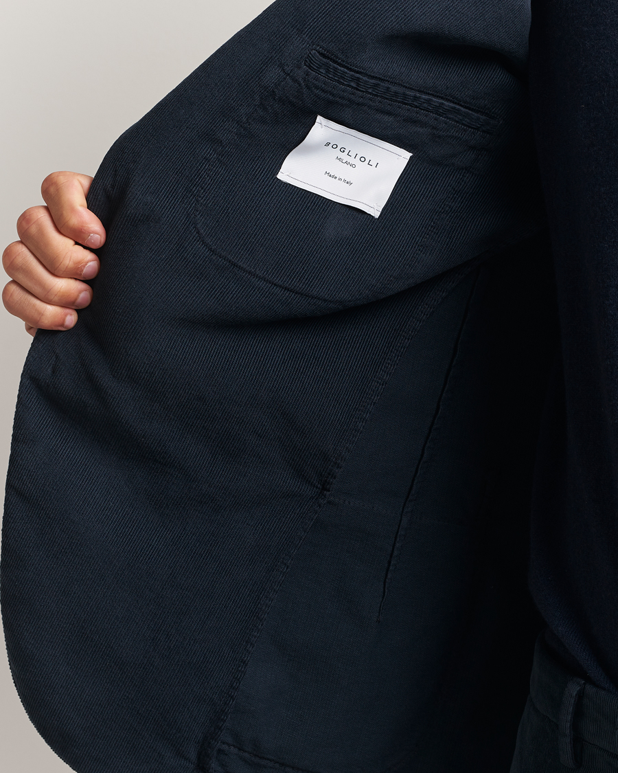Heren | Pakken | Boglioli | K Jacket Baby Corduroy Suit Navy