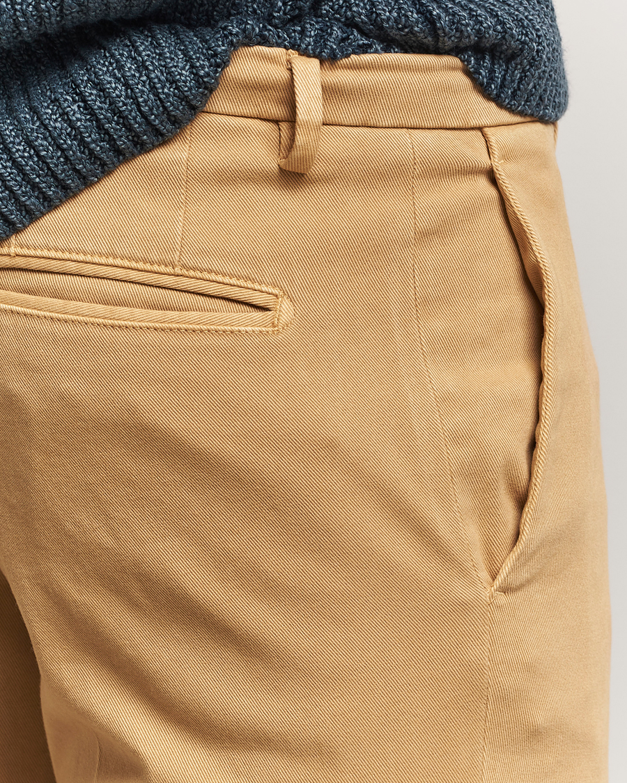 Heren | Broeken | Boglioli | Cotton Twill Trousers Beige