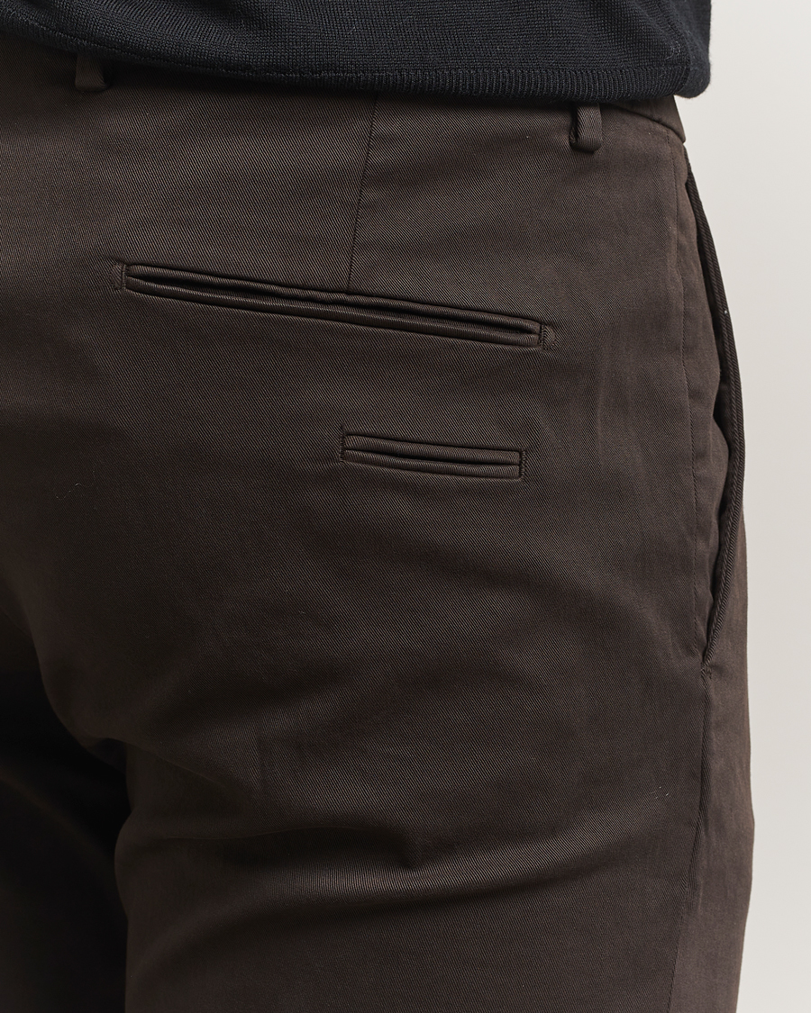 Heren | Broeken | Briglia 1949 | Slim Fit Cotton Stretch Chino Dark Brown
