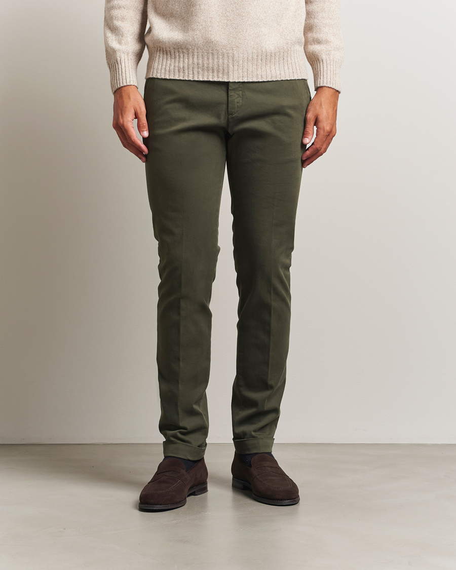 Heren | Broeken | Briglia 1949 | Slim Fit Cotton Stretch Chino Military