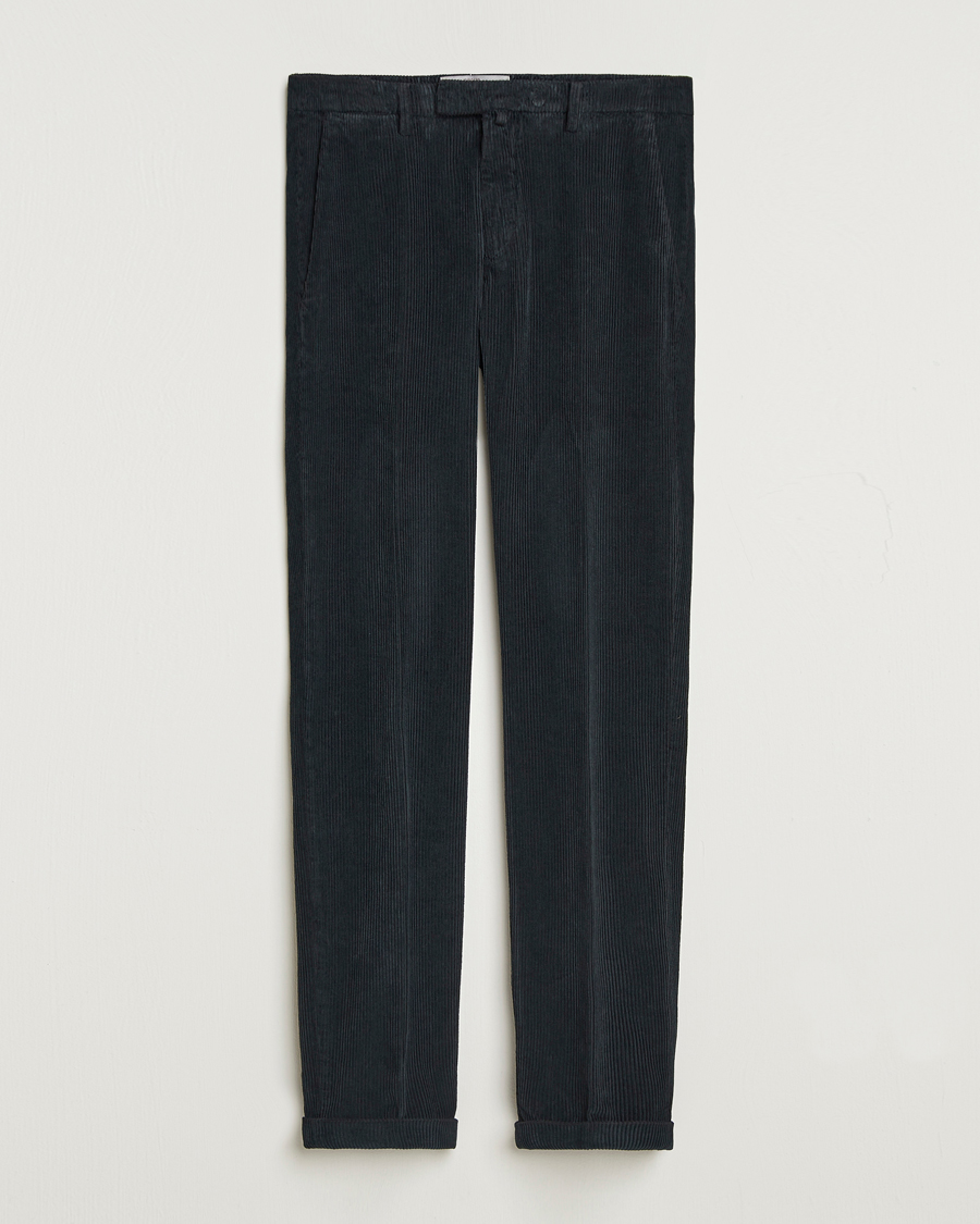 Heren | Broeken | Briglia 1949 | Slim Fit Corduroy Trousers Black