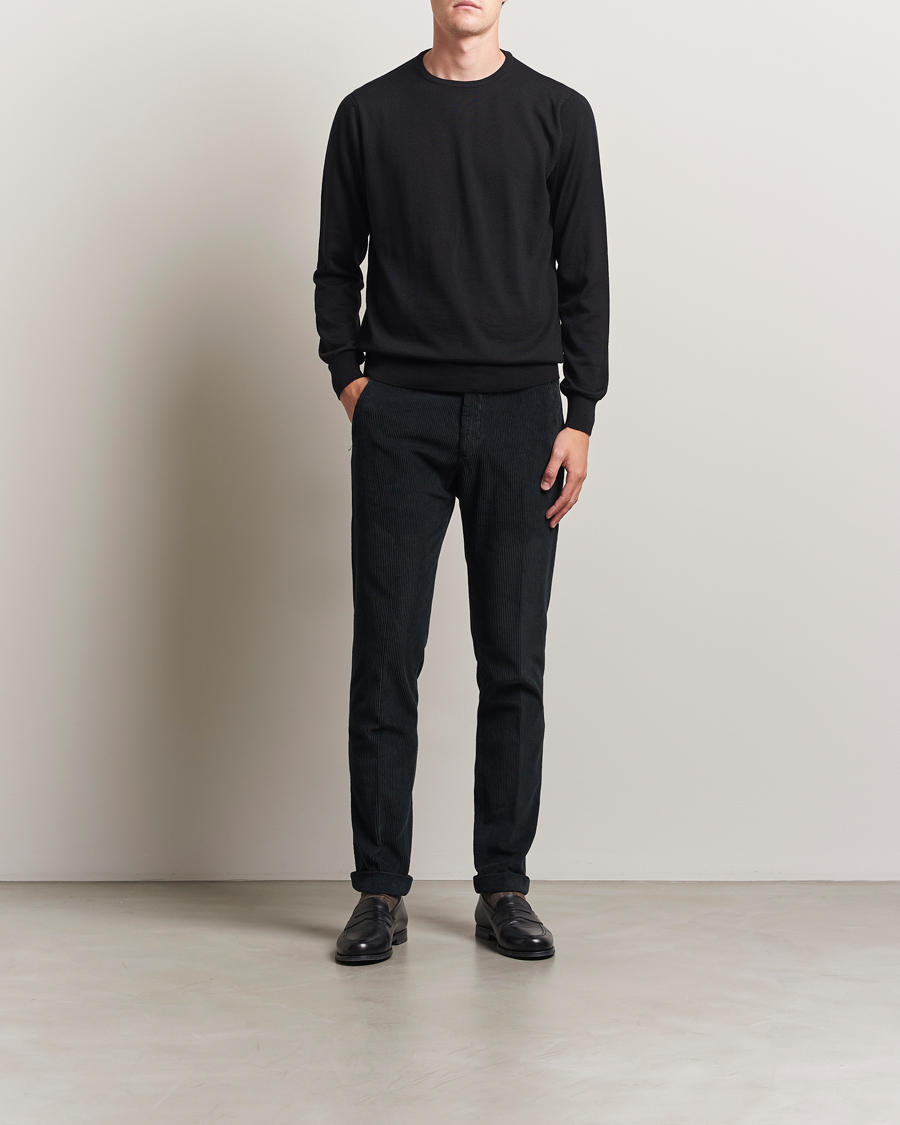 Heren | Broeken | Briglia 1949 | Slim Fit Corduroy Trousers Black