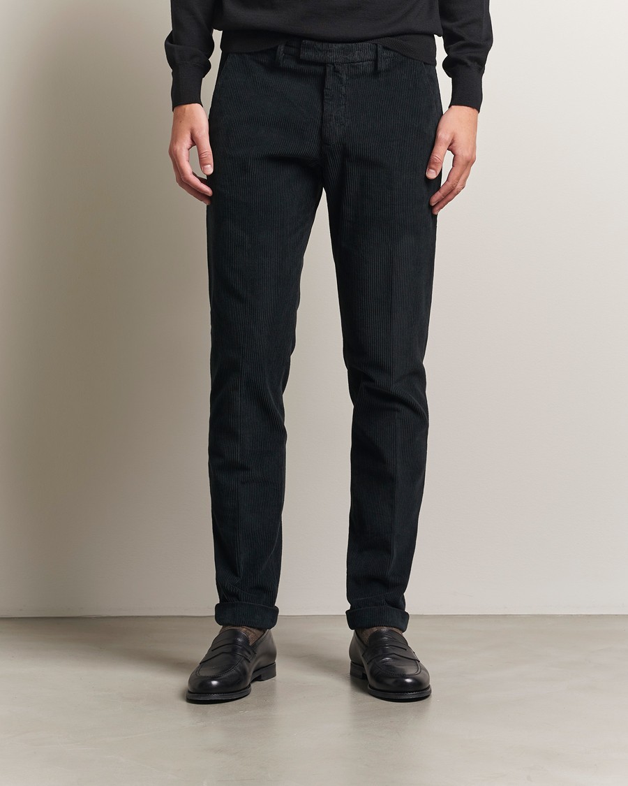 Heren | Broeken | Briglia 1949 | Slim Fit Corduroy Trousers Black