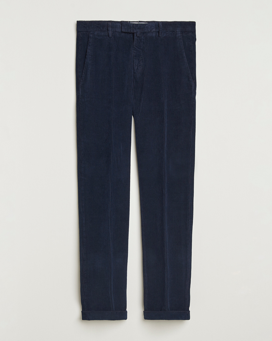 Heren | Broeken | Briglia 1949 | Slim Fit Corduroy Trousers Navy