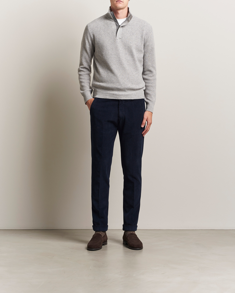 Heren | Broeken | Briglia 1949 | Slim Fit Corduroy Trousers Navy