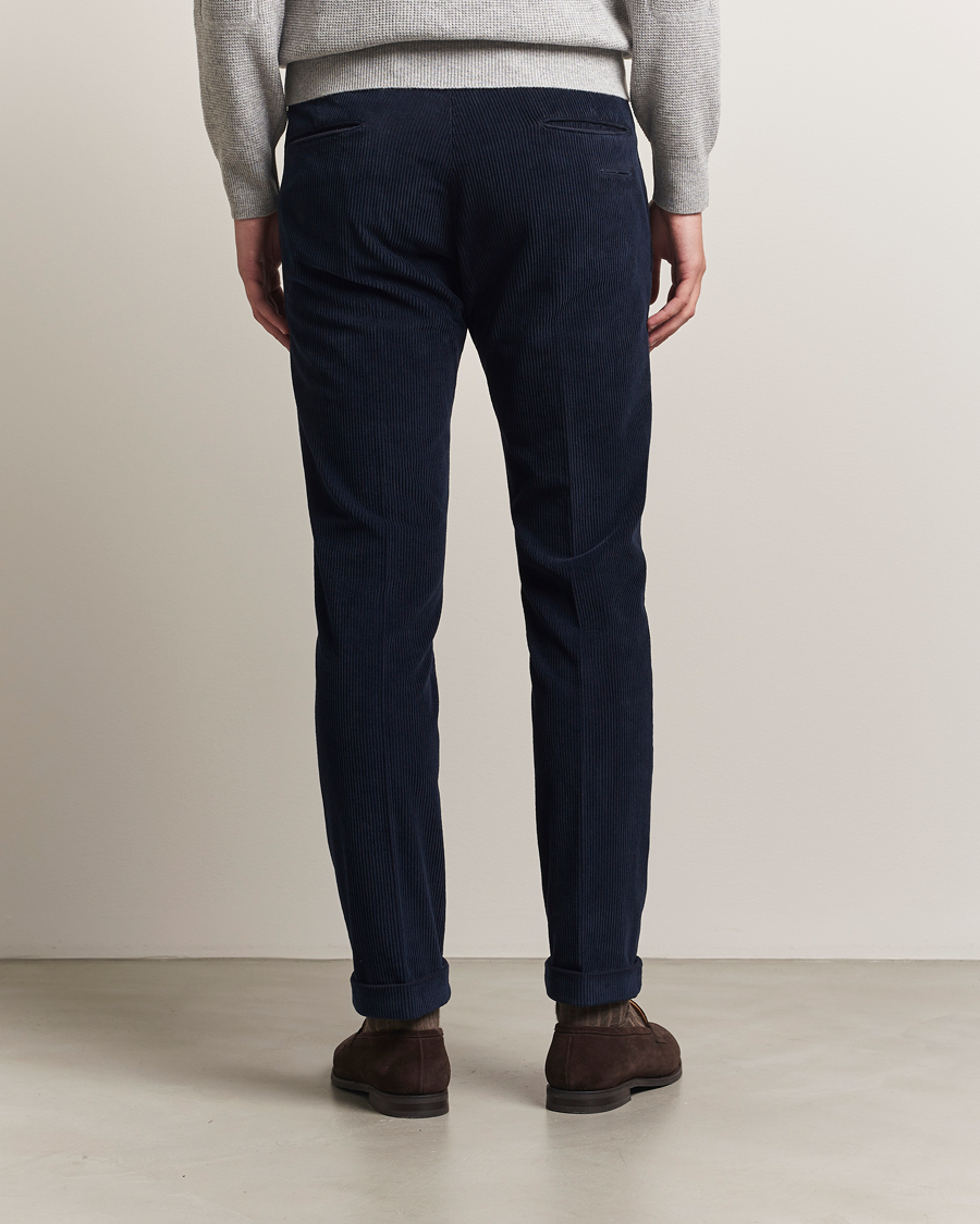 Heren | Broeken | Briglia 1949 | Slim Fit Corduroy Trousers Navy