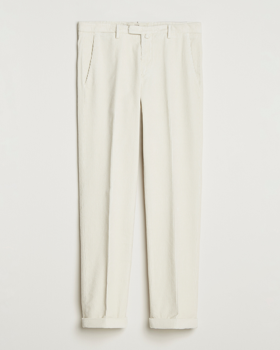 Heren | Broeken | Briglia 1949 | Slim Fit Corduroy Trousers Off White