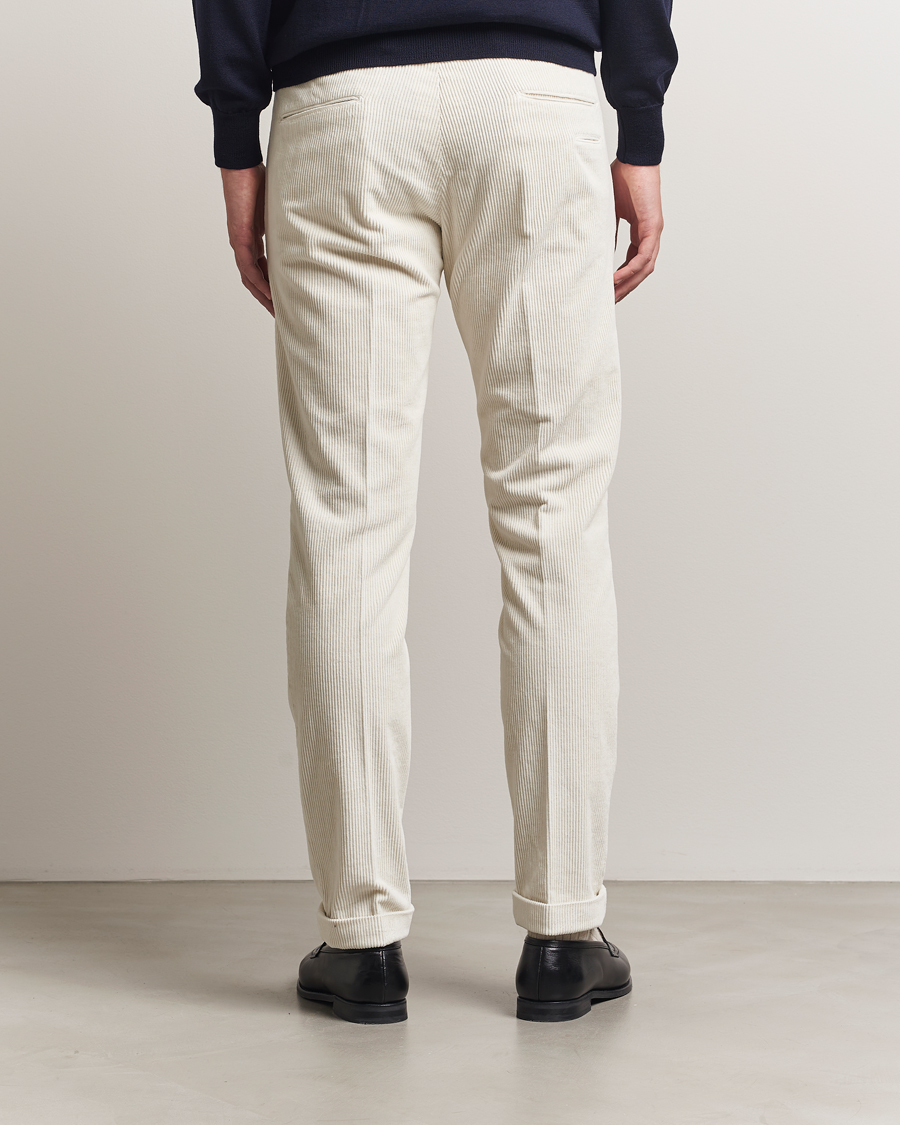 Heren | Broeken | Briglia 1949 | Slim Fit Corduroy Trousers Off White