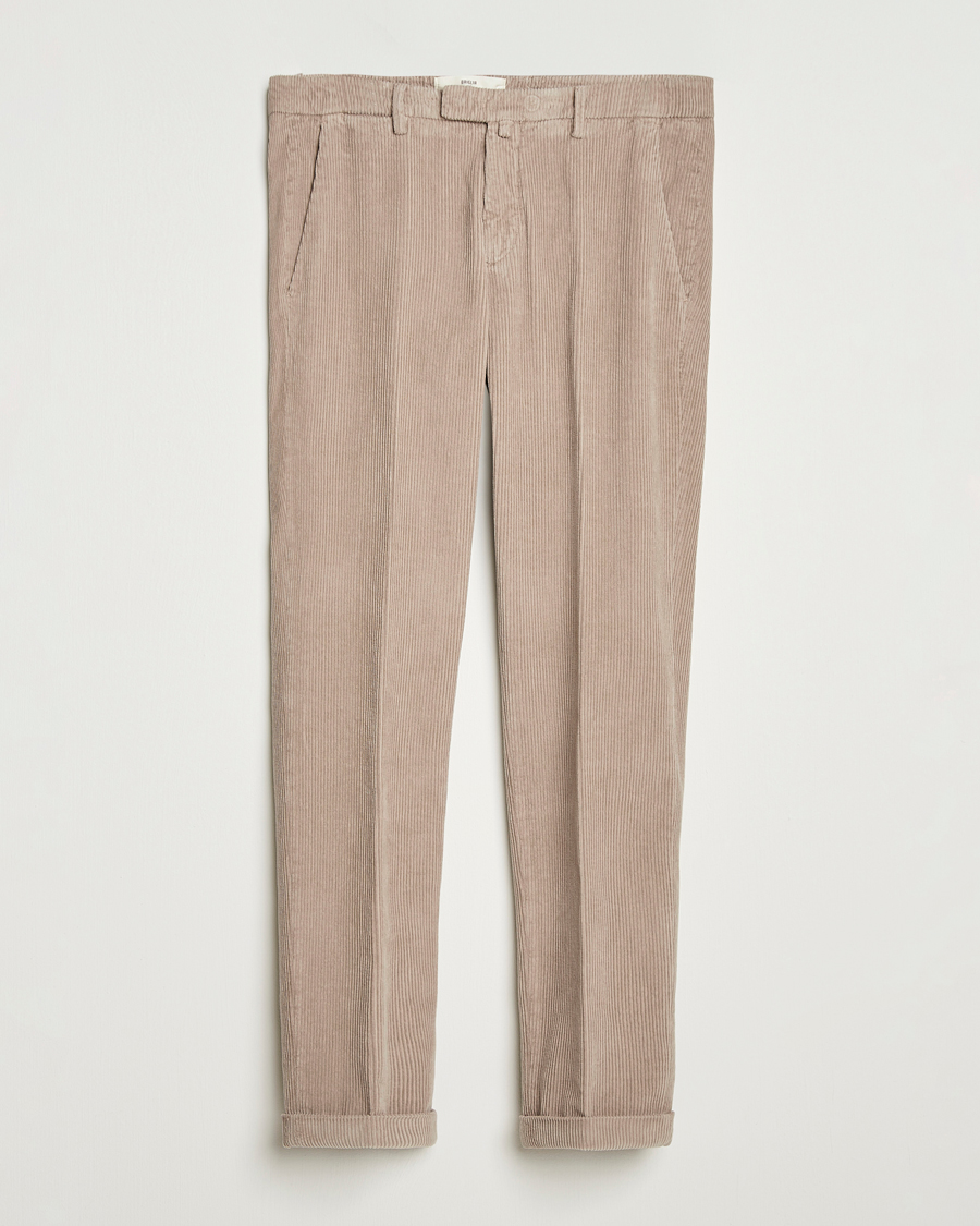 Heren | Broeken | Briglia 1949 | Slim Fit Corduroy Trousers Beige