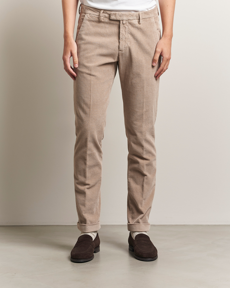 Heren | Broeken | Briglia 1949 | Slim Fit Corduroy Trousers Beige