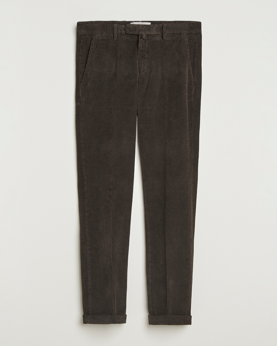 Heren | Broeken | Briglia 1949 | Slim Fit Corduroy Trousers Dark Brown