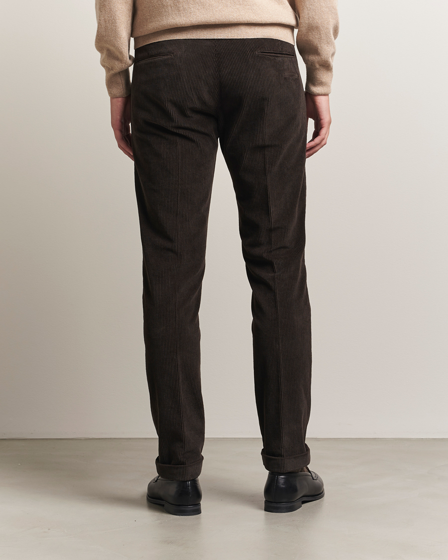 Heren | Broeken | Briglia 1949 | Slim Fit Corduroy Trousers Dark Brown