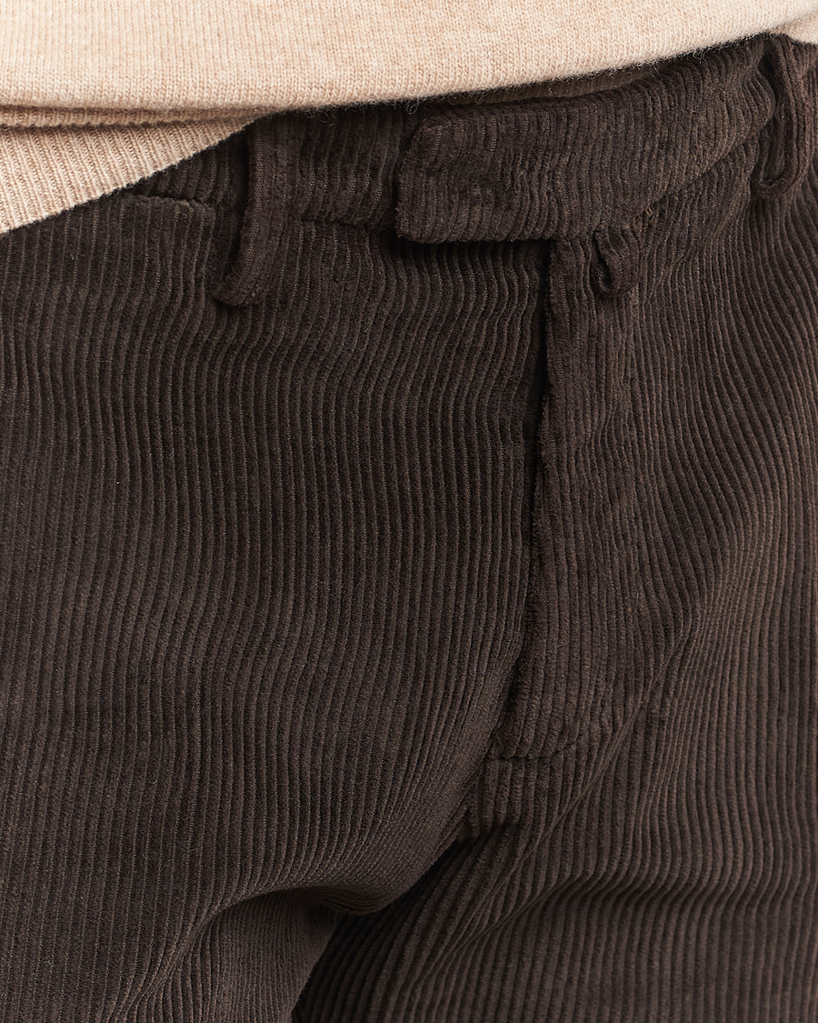 Heren | Broeken | Briglia 1949 | Slim Fit Corduroy Trousers Dark Brown