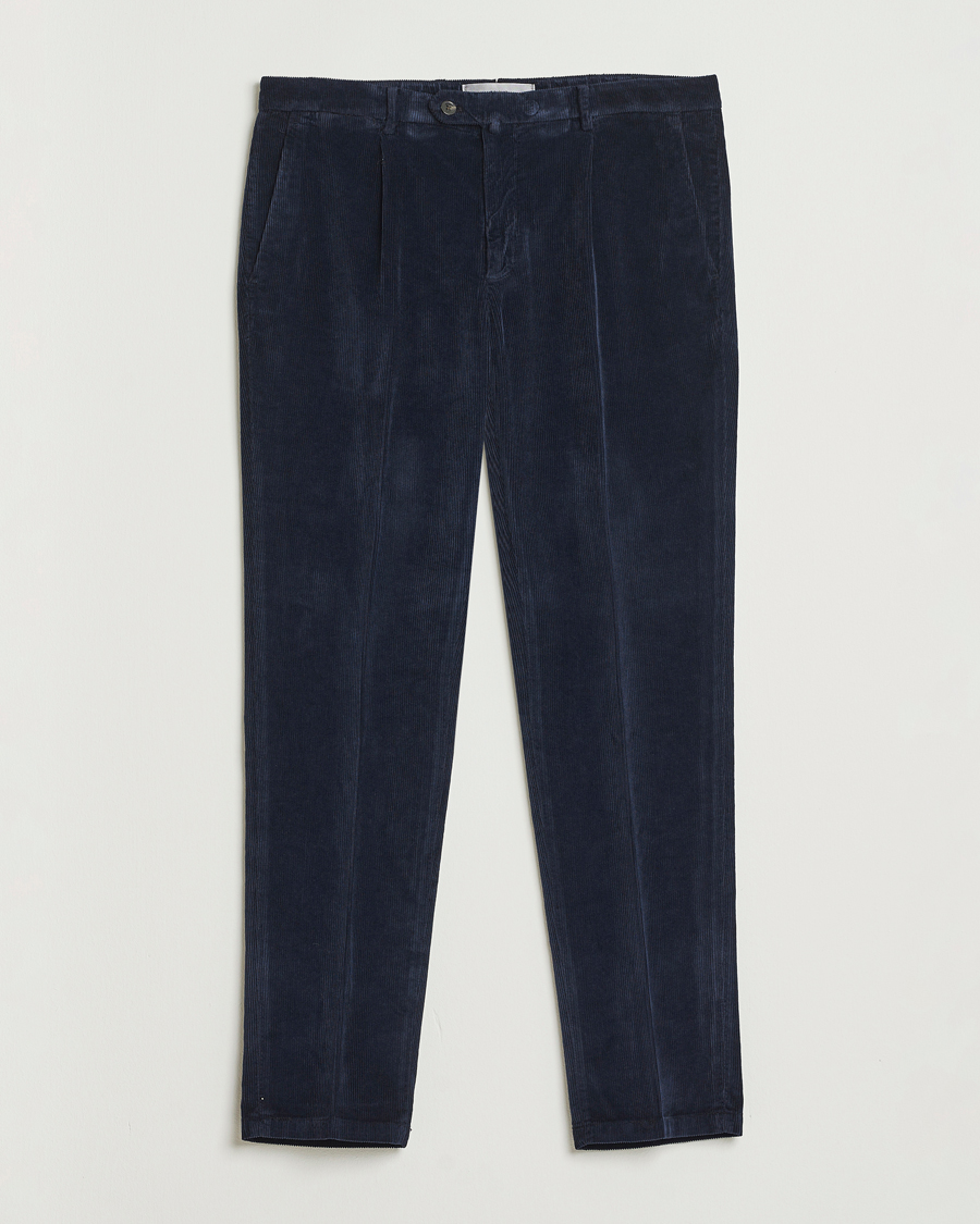 Heren | Broeken | Briglia 1949 | Easy Fit Corduroy Trousers Navy