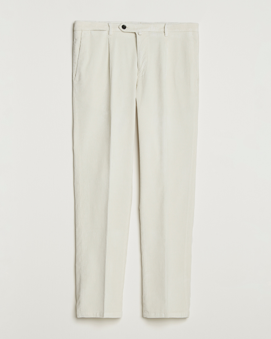 Heren | Broeken | Briglia 1949 | Easy Fit Corduroy Trousers Off White