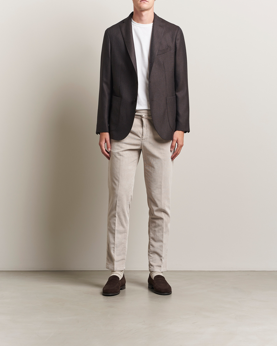 Heren | Broeken | Briglia 1949 | Easy Fit Corduroy Trousers Beige
