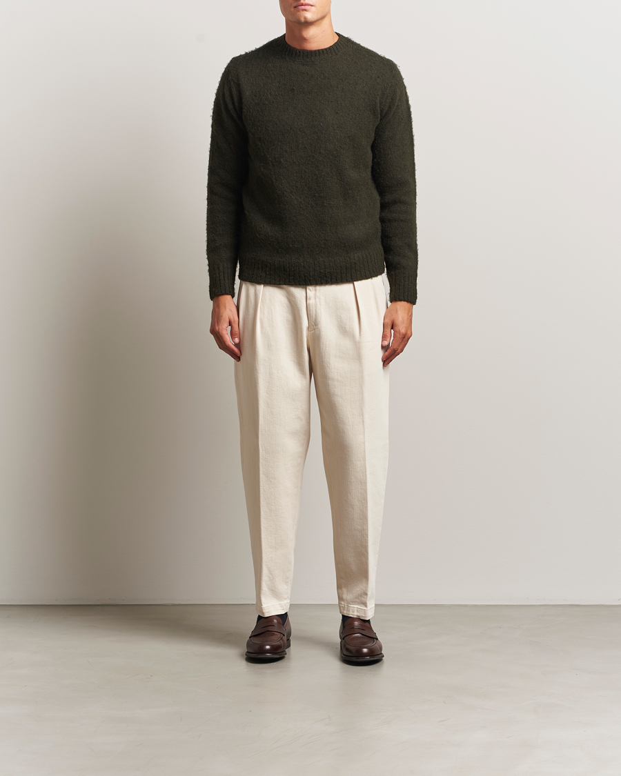 Heren | Broeken | Briglia 1949 | Portobello Loose Fit Cotton Trousers Ecru