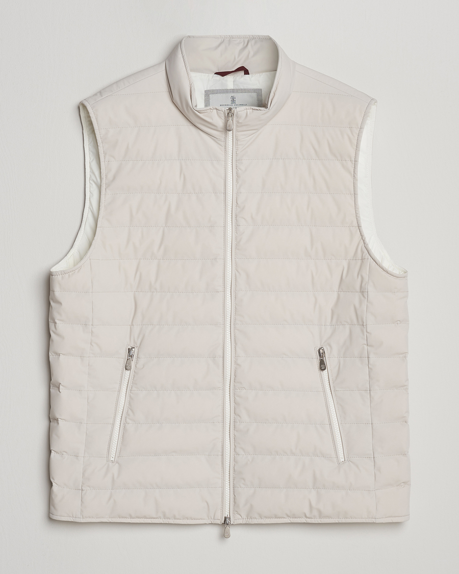 Heren | Gilets | Brunello Cucinelli | Nylon Gilet Light Beige