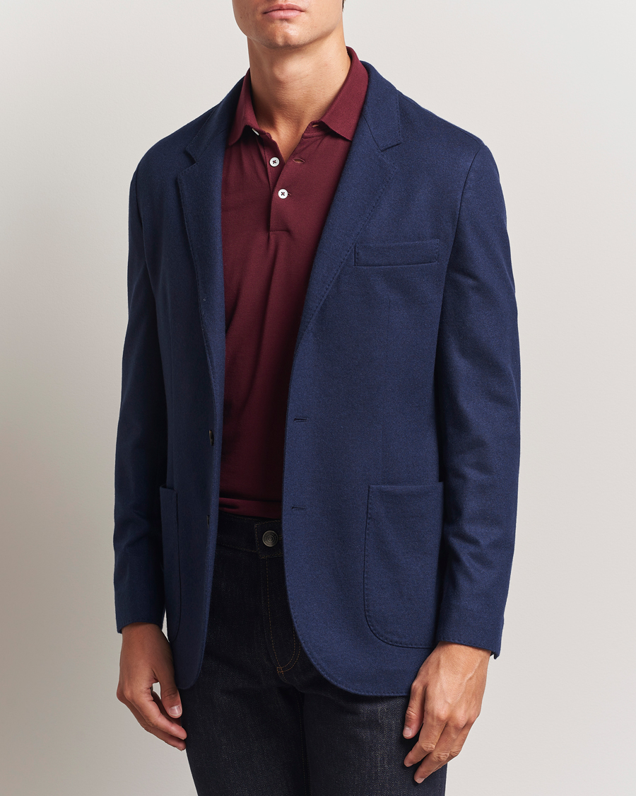 Heren | Blazers | Brunello Cucinelli | Cashmere Jersey Blazer Navy