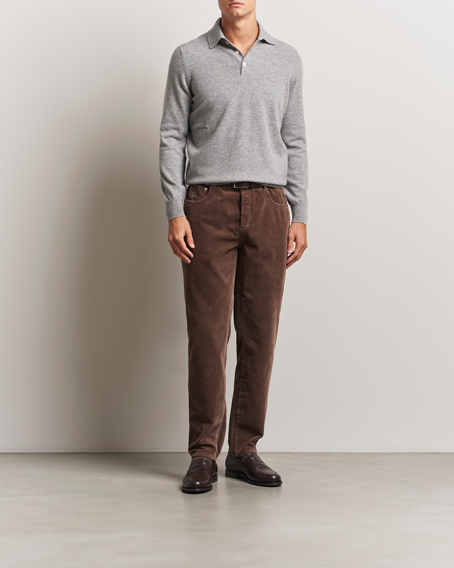 Heren | Broeken | Brunello Cucinelli | Leisure Fit Corduroy 5-Pocket Pants Taupe