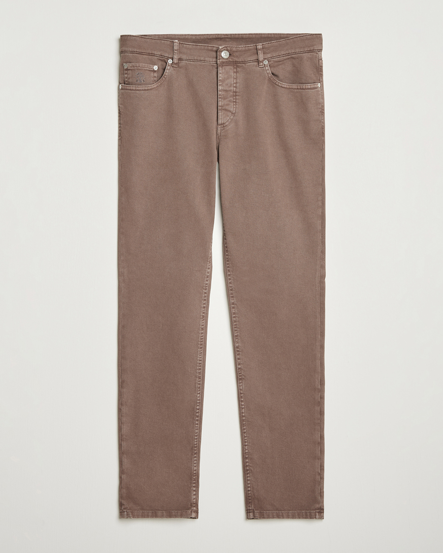 Heren | Broeken | Brunello Cucinelli | Slim Fit Bull Denim Pants Light Beige