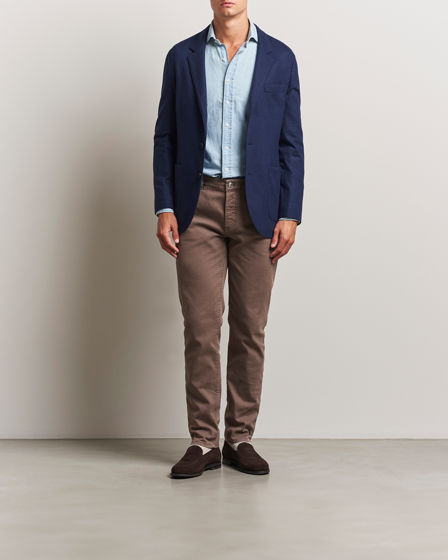 Heren | Broeken | Brunello Cucinelli | Slim Fit Bull Denim Pants Light Beige