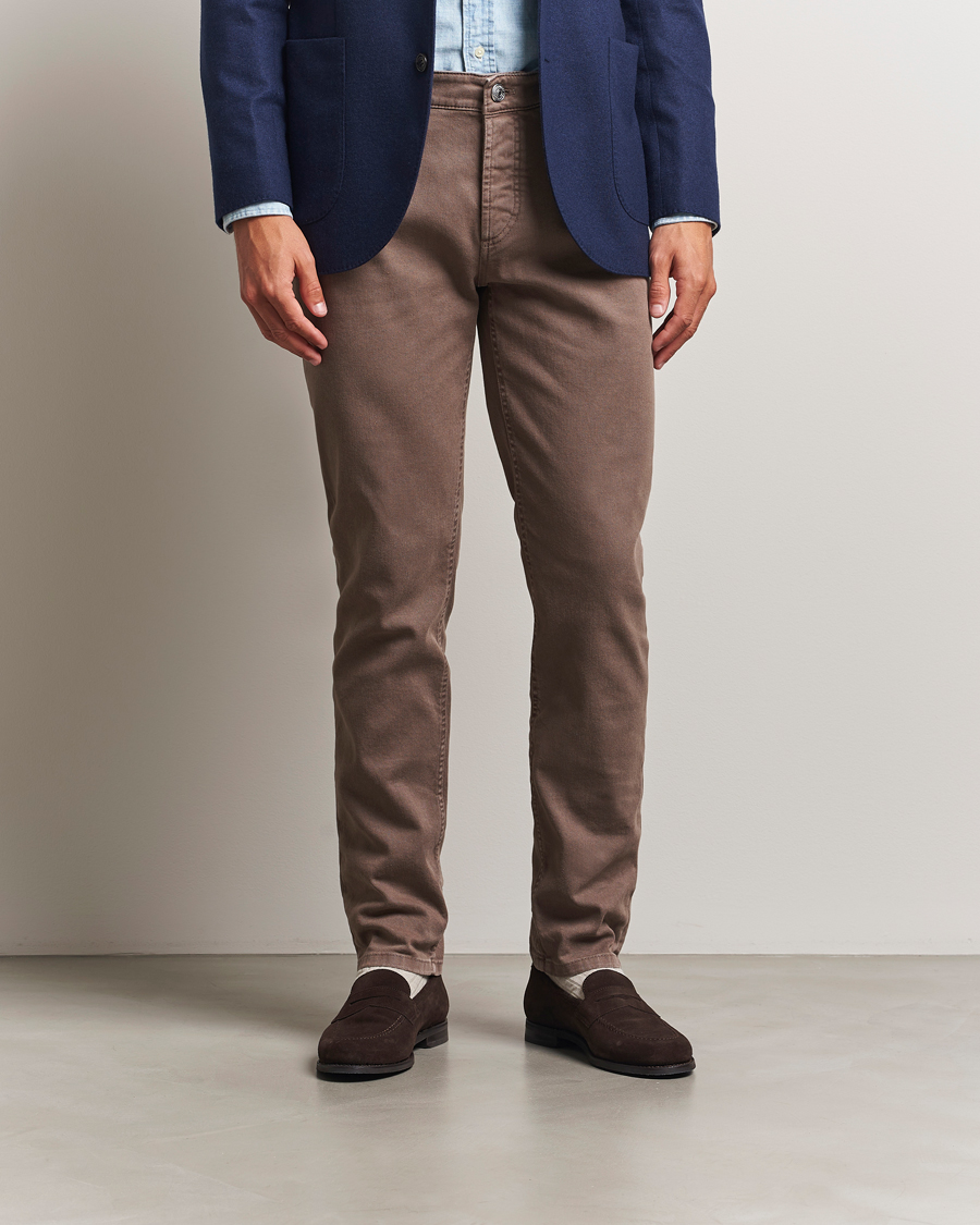 Heren | Broeken | Brunello Cucinelli | Slim Fit Bull Denim Pants Light Beige