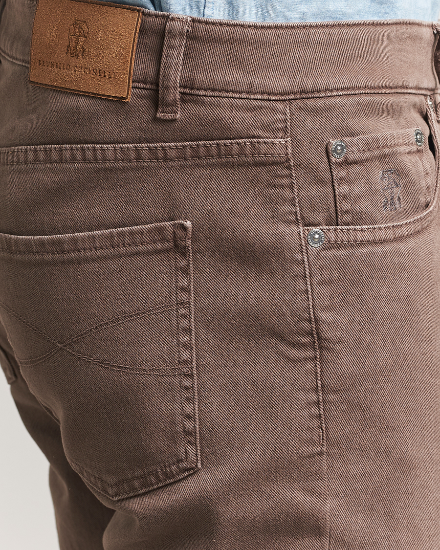 Heren | Broeken | Brunello Cucinelli | Slim Fit Bull Denim Pants Light Beige