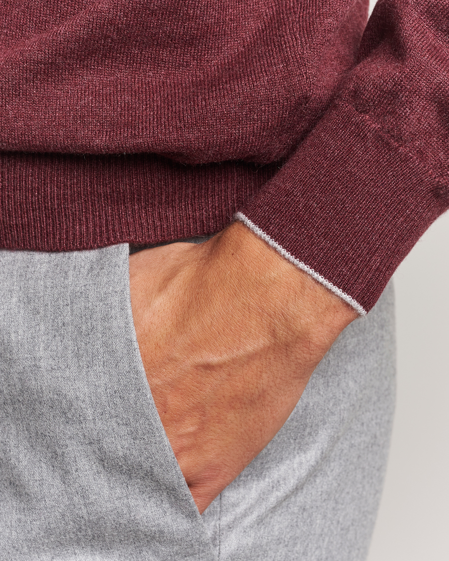 Heren | Truien | Brunello Cucinelli | 2 Ply Cashmere Pullover Amaranto