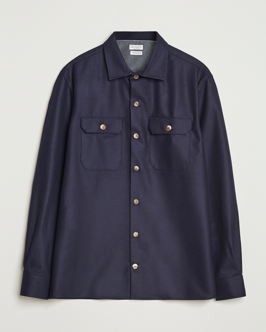 Heren | Jassen | Brunello Cucinelli | Double Pocket Overshirt Navy