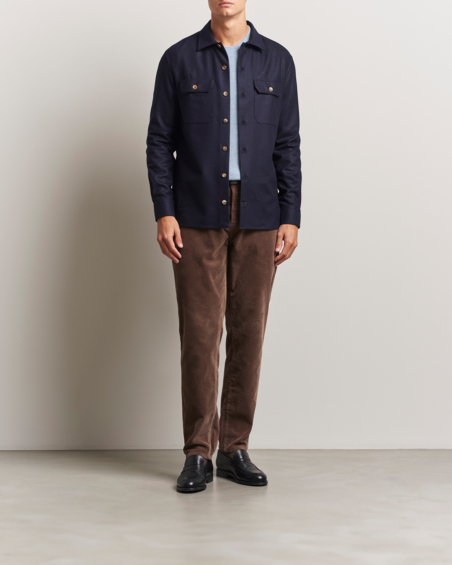 Heren | Jassen | Brunello Cucinelli | Double Pocket Overshirt Navy