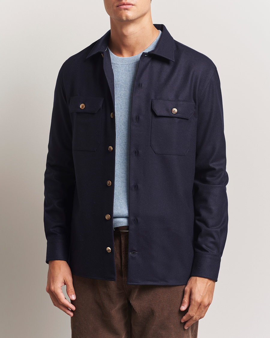 Heren | Jassen | Brunello Cucinelli | Double Pocket Overshirt Navy