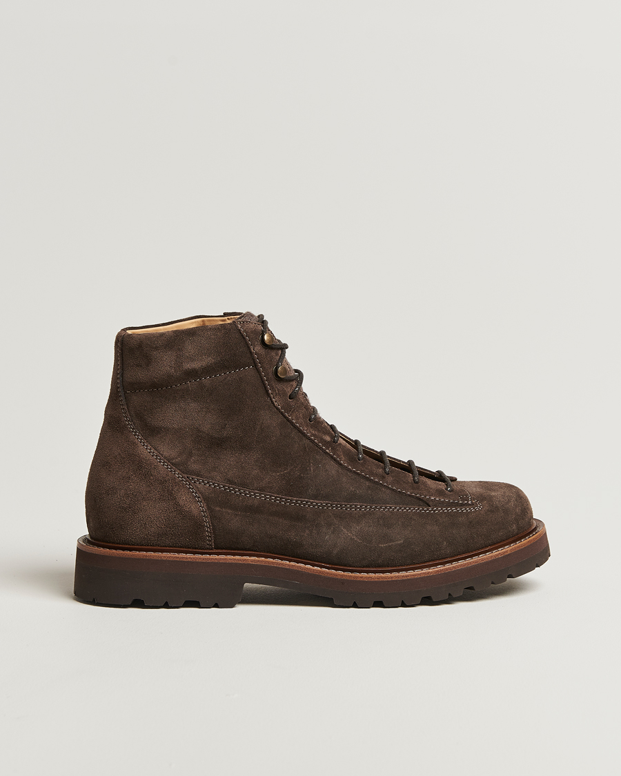 Heren | Laarzen | Brunello Cucinelli | Lace Up Boots Dark Brown Suede