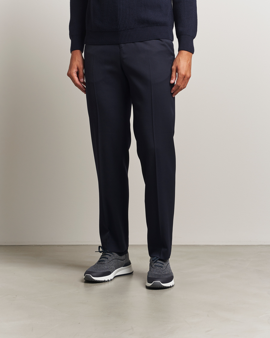 Heren | Sneakers | Brunello Cucinelli | Flannel Running Sneakers Navy