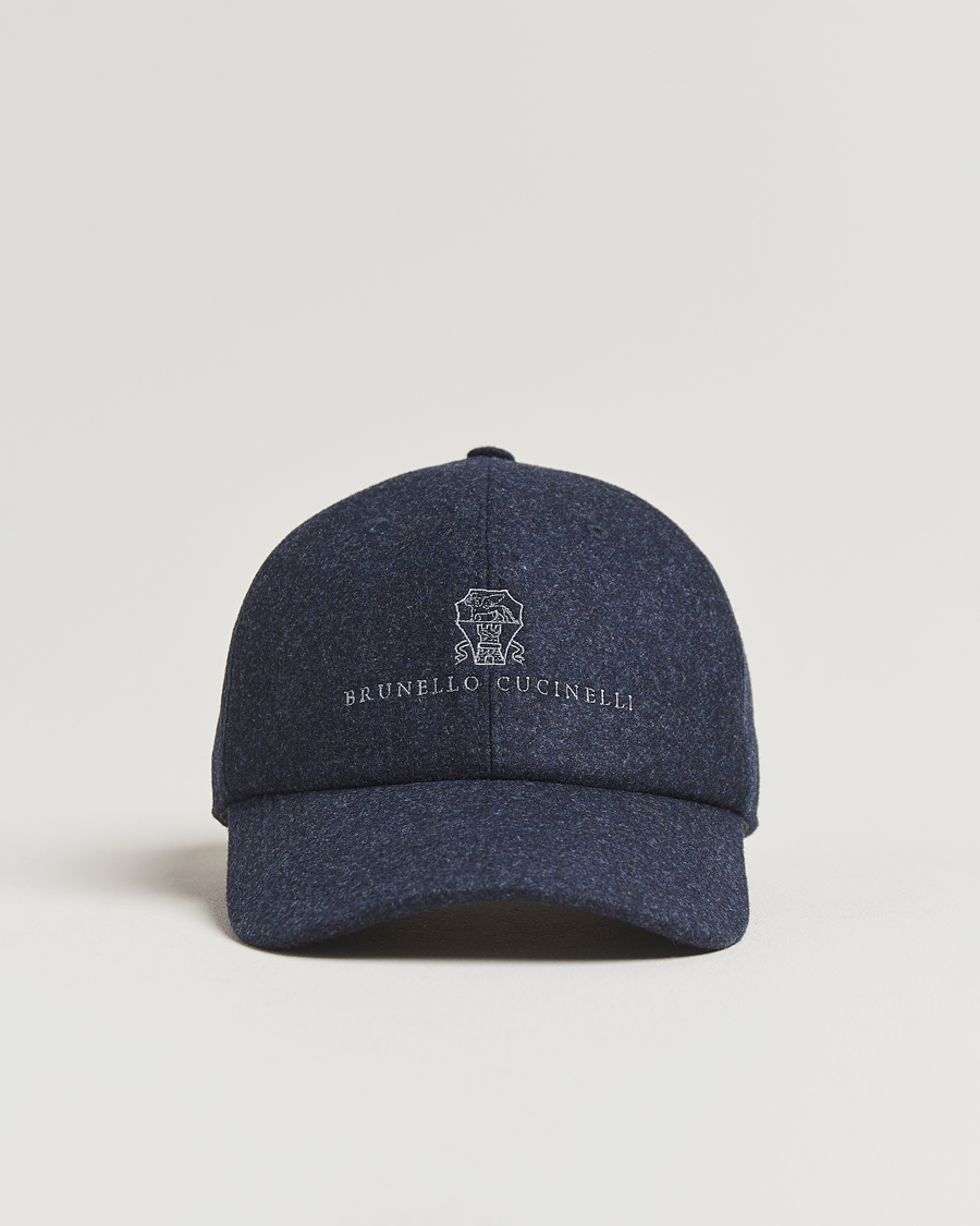 Heren | Hoeden en petten | Brunello Cucinelli | Flannel Cap Navy