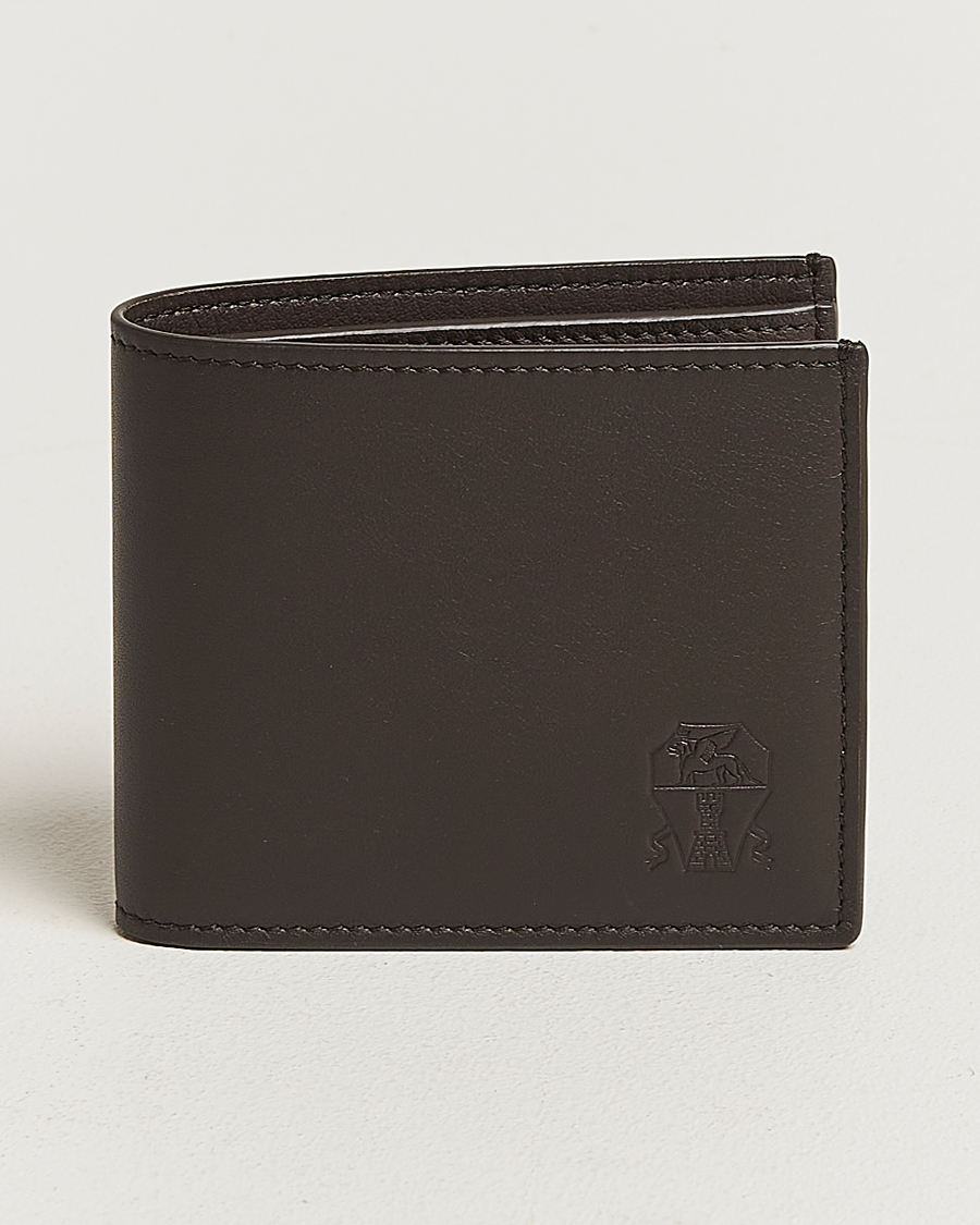 Heren | Portemonnees | Brunello Cucinelli | Leather Wallet Dark Brown Calf