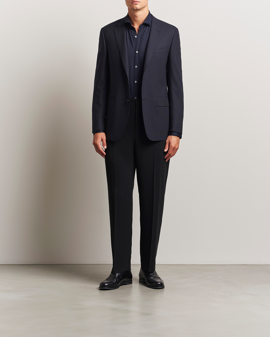 Heren | Blazers | Canali | Travel Wool Blazer Navy