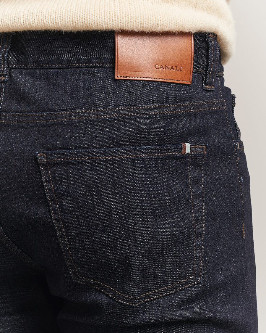 Heren | Jeans | Canali | Slim Fit Jeans Dark Rinse