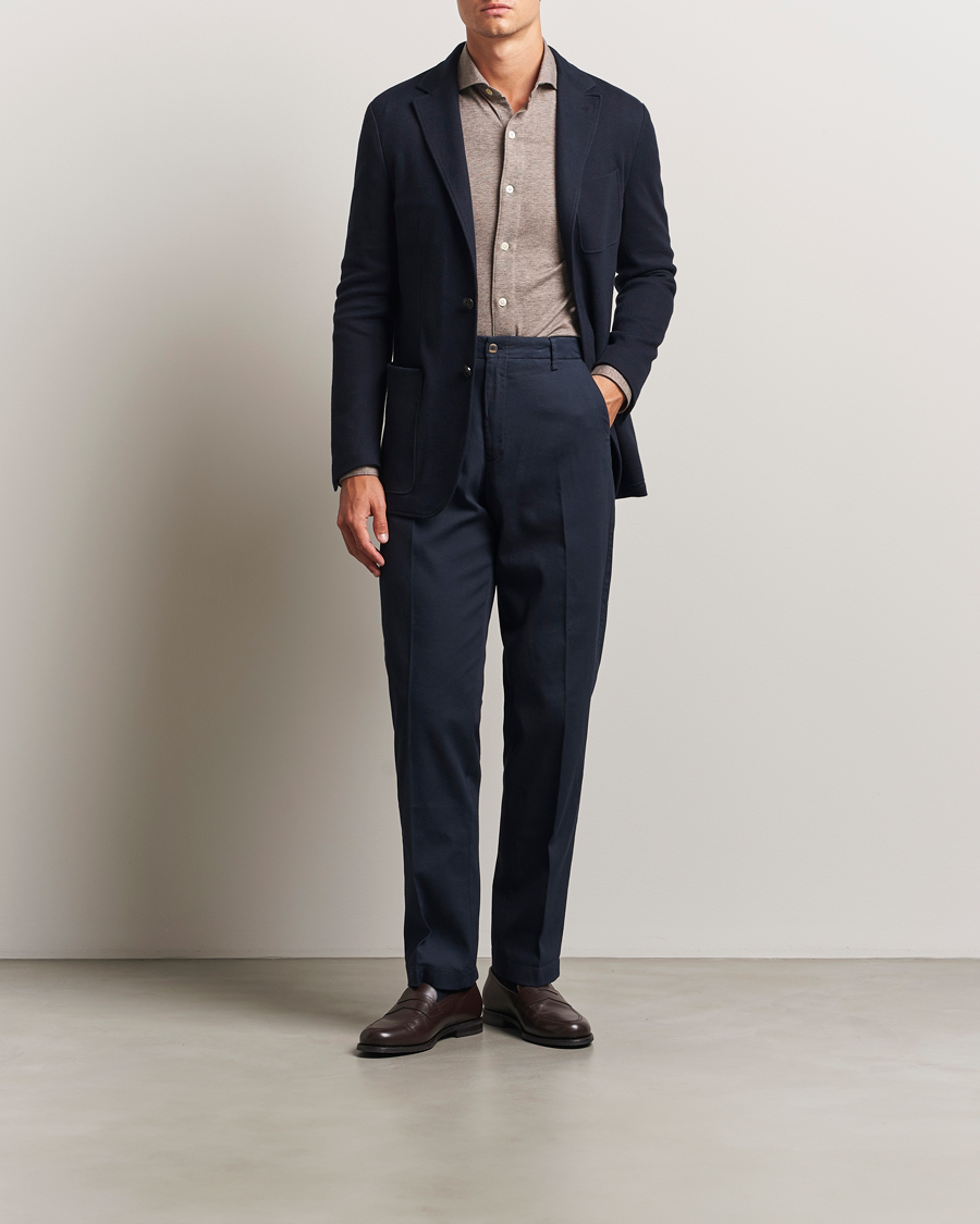 Heren | Blazers | Canali | Cotton/Cashmere Jersey Blazer Navy