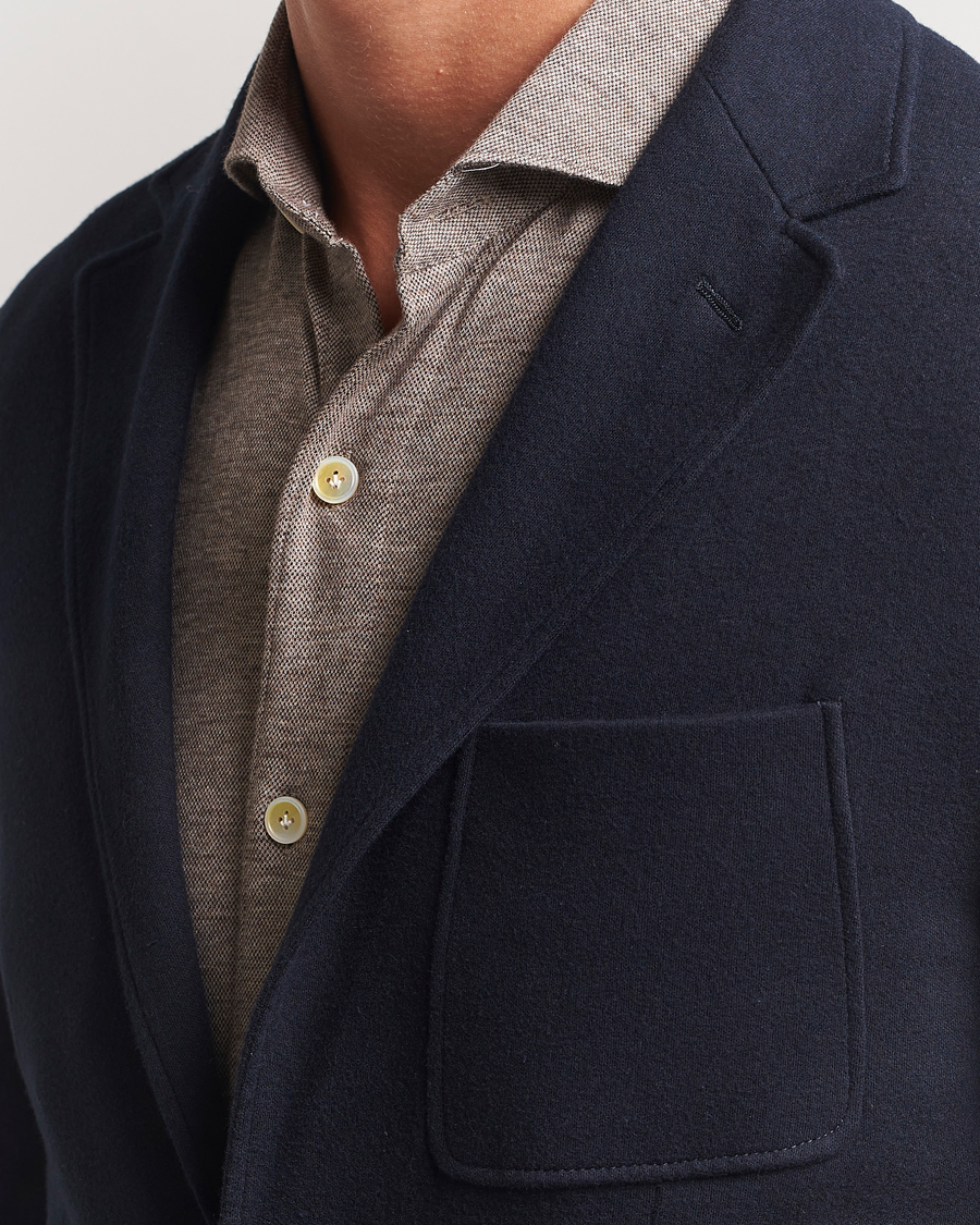 Heren | Blazers | Canali | Cotton/Cashmere Jersey Blazer Navy